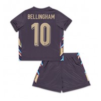 Fotbalové Dres Anglie Jude Bellingham #10 Dětské Venkovní ME 2024 Krátký Rukáv (+ trenýrky)